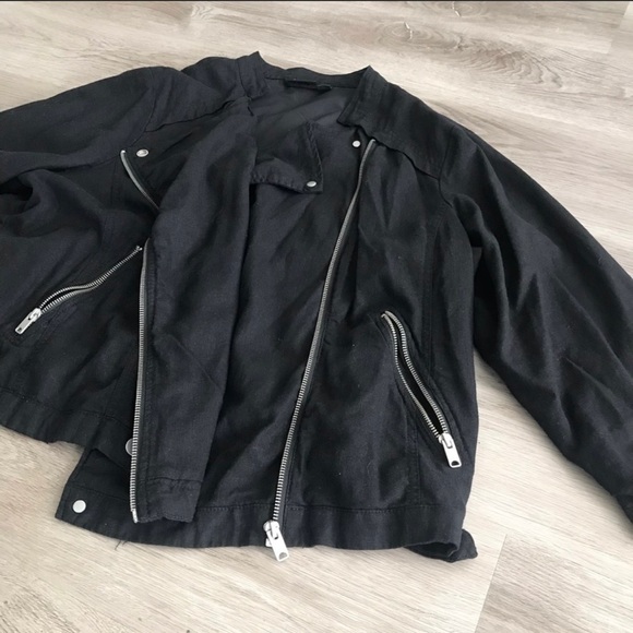 a.n.a Black Lined Moto Jacket Plus size 2X - Picture 3 of 10